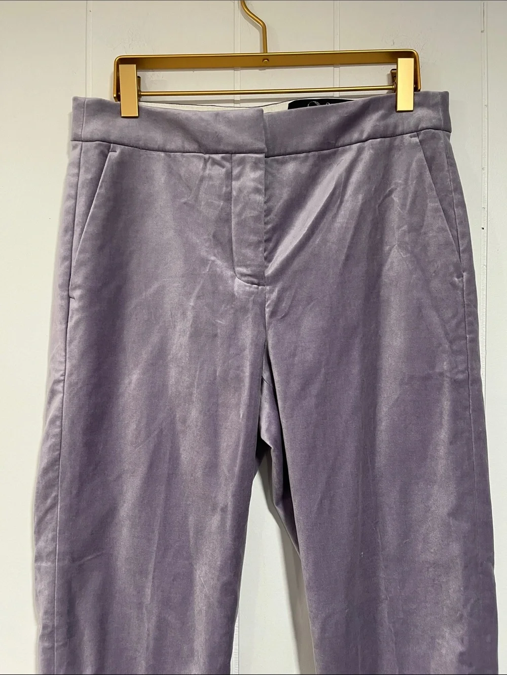 J. Crew Kate 4-Season Pant 2 Tall Dried Violet velvet